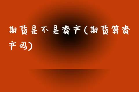 期货是不是资产(期货算资产吗)_https://www.liuyiidc.com_基金理财_第1张