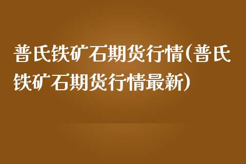 普氏铁矿石期货行情(普氏铁矿石期货行情最新)_https://www.liuyiidc.com_期货直播_第1张