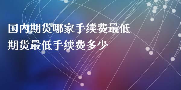 国内期货哪家手续费最低 期货最低手续费多少_https://www.liuyiidc.com_期货理财_第1张