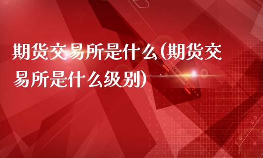 期货交易所是什么(期货交易所是什么级别)_https://www.liuyiidc.com_股票理财_第1张