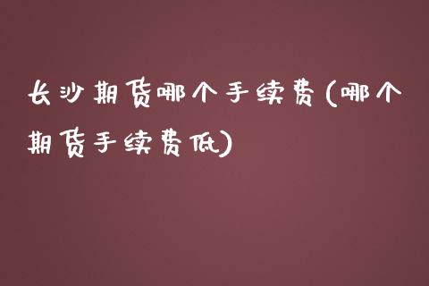 长沙期货哪个手续费(哪个期货手续费低)_https://www.liuyiidc.com_期货品种_第1张