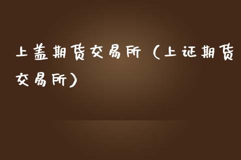 上盖期货交易所（上证期货交易所）_https://www.liuyiidc.com_黄金期货_第1张