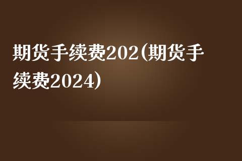 期货手续费202(期货手续费2024)_https://www.liuyiidc.com_基金理财_第1张