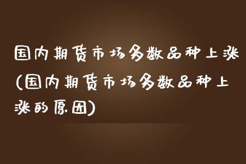 国内期货市场多数品种上涨(国内期货市场多数品种上涨的原因)_https://www.liuyiidc.com_期货交易所_第1张