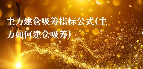 主力建仓吸筹指标公式(主力如何建仓吸筹)_https://www.liuyiidc.com_理财品种_第1张