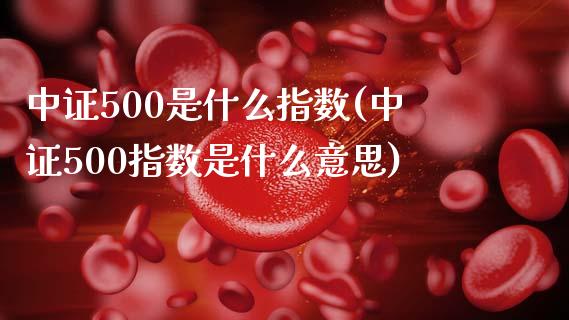 中证500是什么指数(中证500指数是什么意思)_https://www.liuyiidc.com_理财百科_第1张