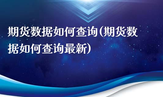 期货数据如何查询(期货数据如何查询最新)_https://www.liuyiidc.com_国际期货_第1张