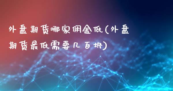 外盘期货哪家佣金低(外盘期货最低需要几百块)_https://www.liuyiidc.com_国际期货_第1张