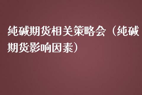 纯碱期货相关策略会（纯碱期货影响因素）_https://www.liuyiidc.com_理财百科_第1张