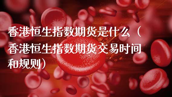 恒生指数期货是什么（恒生指数期货交易时间和规则）_https://www.liuyiidc.com_恒生指数_第1张