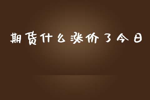 期货什么涨价了今日_https://www.liuyiidc.com_原油直播室_第1张