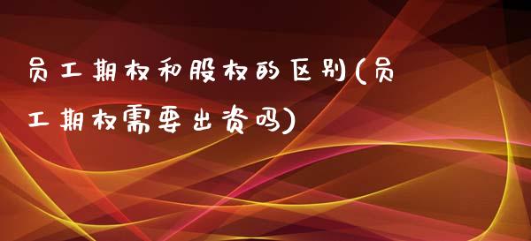 员工期权和股权的区别(员工期权需要出资吗)_https://www.liuyiidc.com_期货直播_第1张