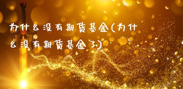 为什么没有期货基金(为什么没有期货基金了)_https://www.liuyiidc.com_期货品种_第1张