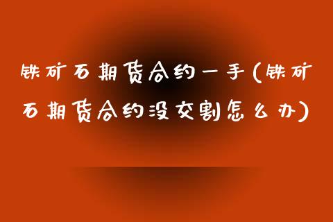 铁矿石期货合约一手(铁矿石期货合约没交割怎么办)_https://www.liuyiidc.com_期货理财_第1张