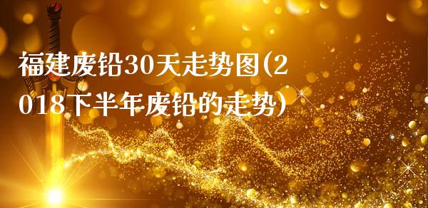 福建废铅30天走势图(2018下半年废铅的走势)_https://www.liuyiidc.com_期货知识_第1张