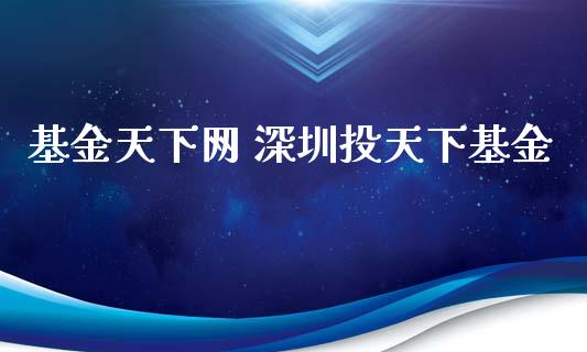 基金天下网 深圳投天下基金_https://www.liuyiidc.com_基金理财_第1张