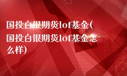 国投白银期货lof基金(国投白银期货lof基金怎么样)_https://www.liuyiidc.com_财经要闻_第1张