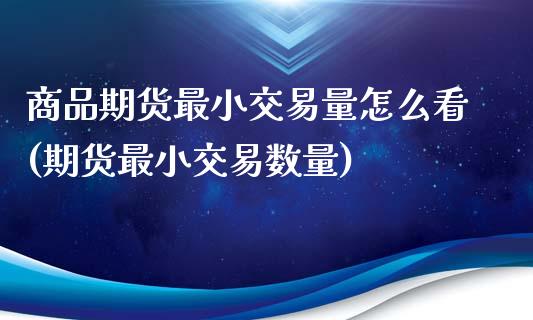 商品期货最小交易量怎么看(期货最小交易数量)_https://www.liuyiidc.com_财经要闻_第1张