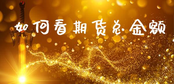 如何看期货总金额_https://www.liuyiidc.com_理财百科_第1张