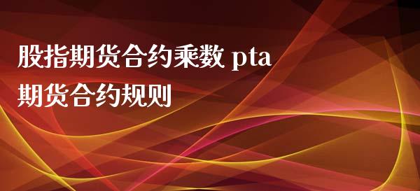 股指期货合约乘数 pta期货合约规则_https://www.liuyiidc.com_期货理财_第1张