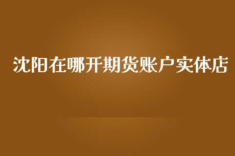 沈阳在哪开期货账户实体店_https://www.liuyiidc.com_期货理财_第1张