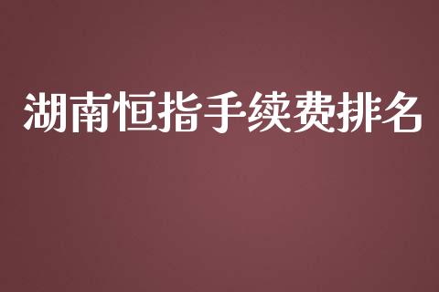 湖南恒指手续费排名_https://www.liuyiidc.com_理财百科_第1张