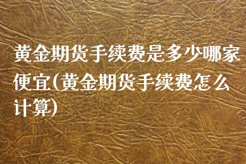 黄金期货手续费是多少哪家便宜(黄金期货手续费怎么计算)_https://www.liuyiidc.com_期货品种_第1张