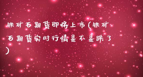 铁矿石期货即将上市(铁矿石期货实时行情是不是跌了)_https://www.liuyiidc.com_期货知识_第1张