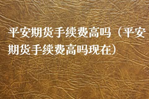 期货手续费高吗（期货手续费高吗现在）_https://www.liuyiidc.com_理财百科_第1张