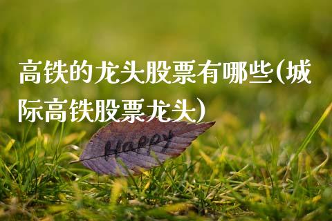 高铁的龙头股票有哪些(城际高铁股票龙头)_https://www.liuyiidc.com_股票理财_第1张