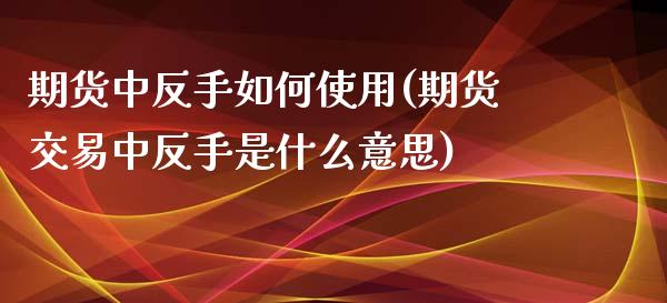 期货中反手如何使用(期货交易中反手是什么意思)_https://www.liuyiidc.com_理财百科_第1张