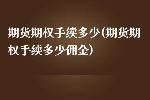 期货期权手续多少(期货期权手续多少佣金)_https://www.liuyiidc.com_期货知识_第1张