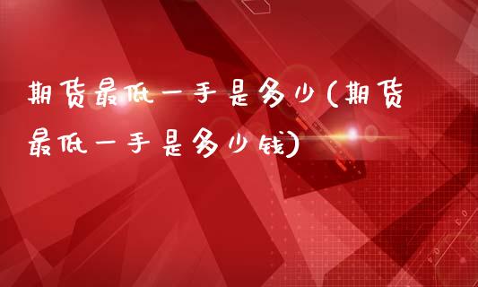 期货最低一手是多少(期货最低一手是多少钱)_https://www.liuyiidc.com_期货知识_第1张