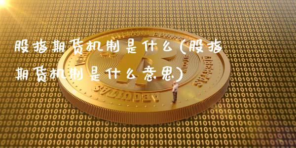 股指期货机制是什么(股指期货机制是什么意思)_https://www.liuyiidc.com_理财品种_第1张