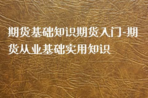 期货基础知识期货入门-期货基础实用知识_https://www.liuyiidc.com_期货理财_第1张